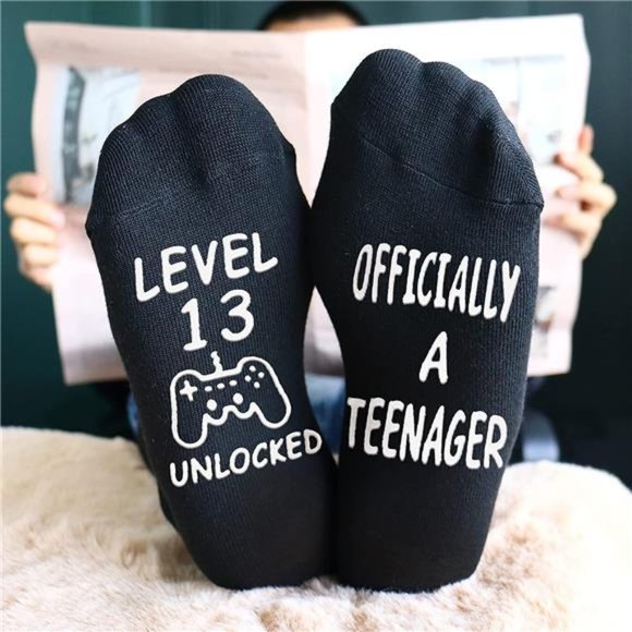 Jeasona Birthday Gifts for 13 Year Old Boy 18 Year Old Male 21st 40th 50th Socks